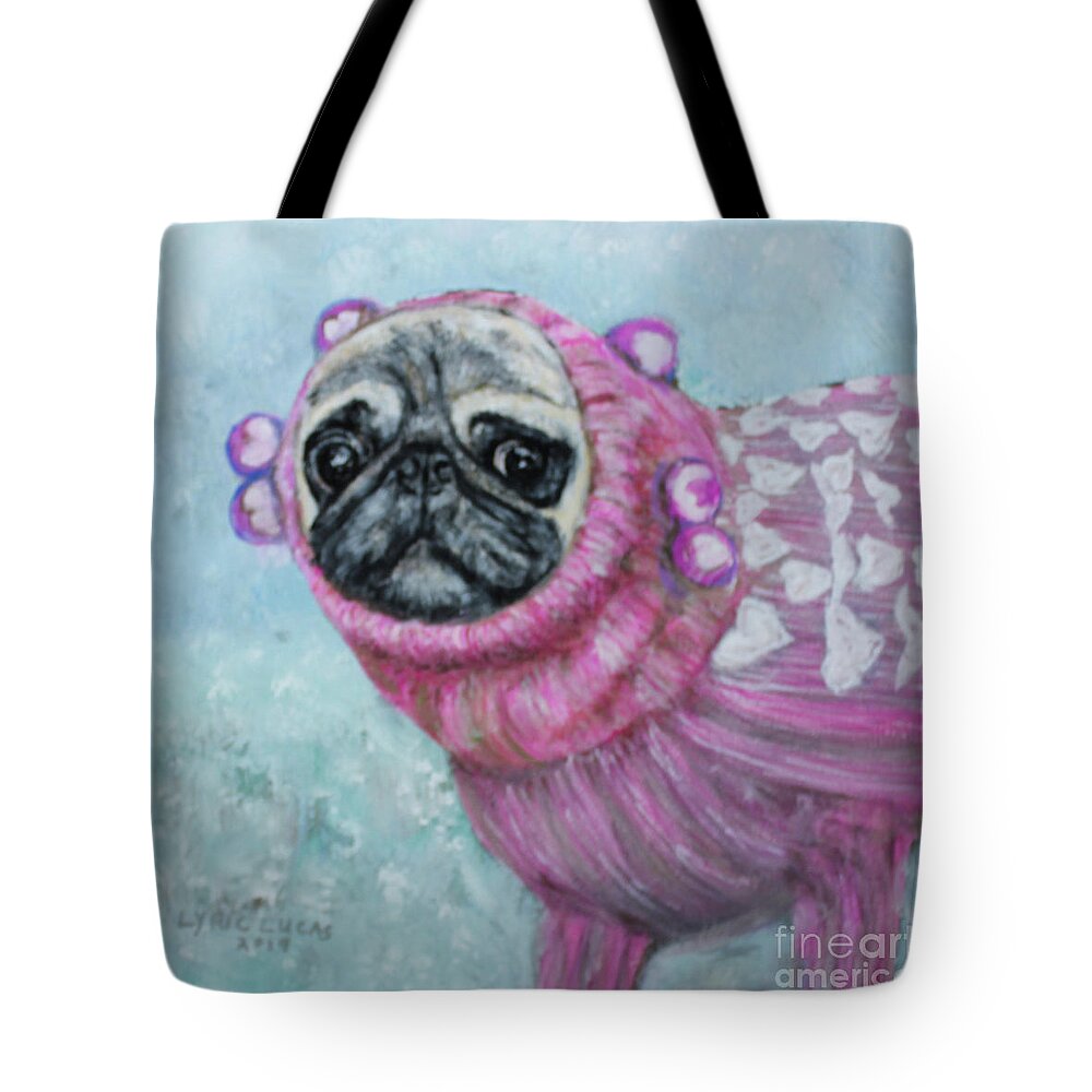 Animal Tote Bag featuring the painting Sweetheart by Lyric Lucas