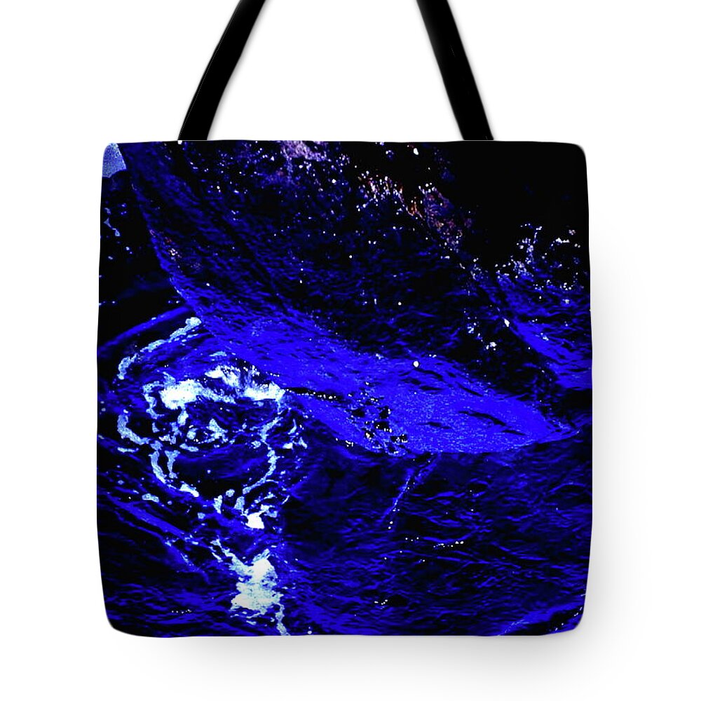 Blue Tote Bag featuring the digital art Swirling Water by Cliff Wilson