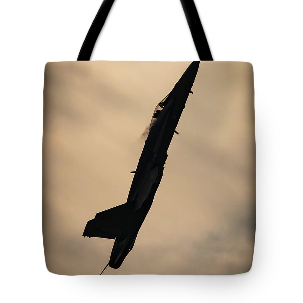 F-18 Tote Bag featuring the photograph Swiss F-18 Hornet by Airpower Art