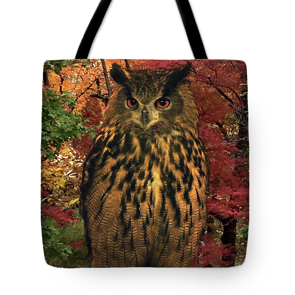 Owl Tote Bag featuring the digital art Swoop by Steve Karol