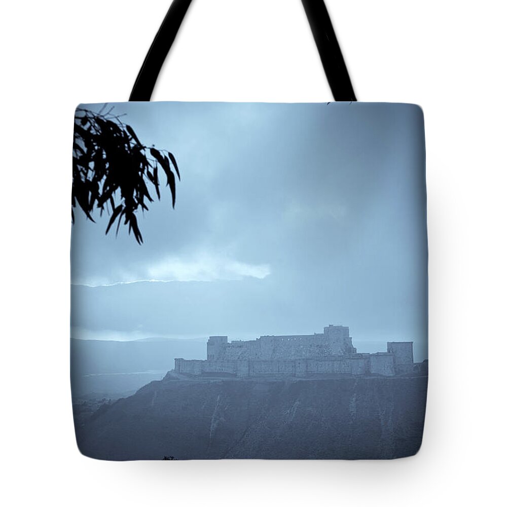 Outdoors Tote Bag featuring the photograph Syria, Krak Des Chevaliers Fortress by Michele Falzone