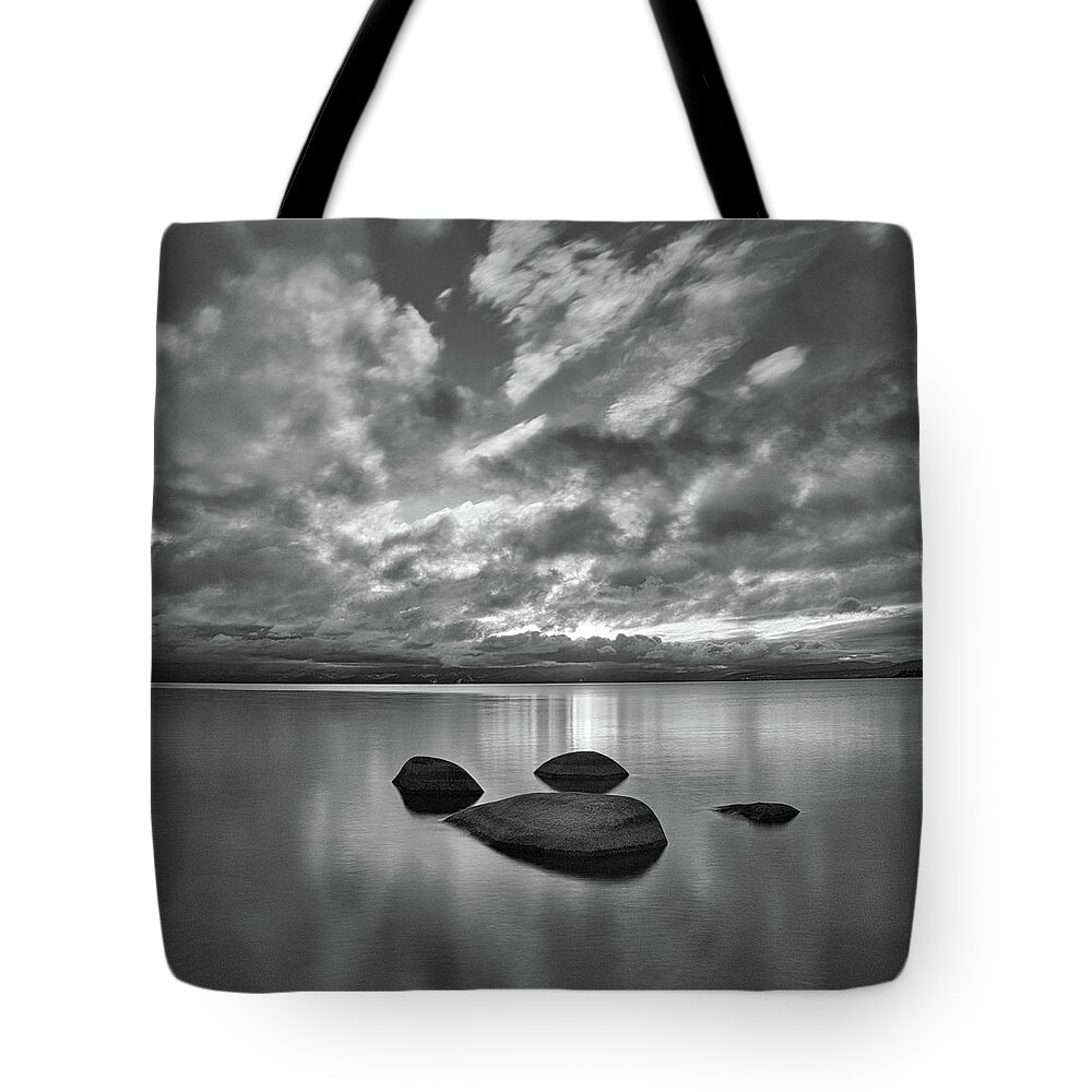 Lake Tote Bag featuring the photograph Tahoe Cloud mirror by Martin Gollery