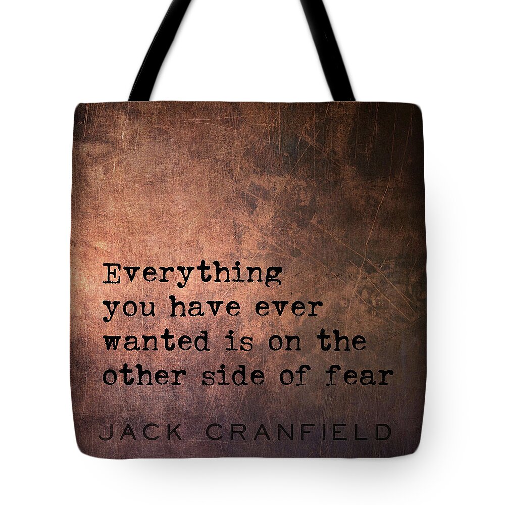 Art Tote Bag featuring the photograph TAKE THE LEAP quote by Jamart Photography