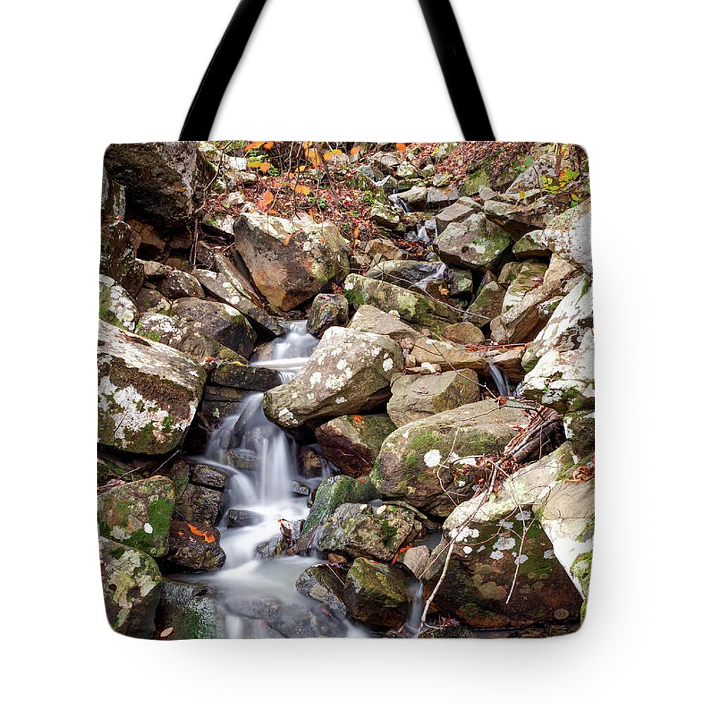 America Tote Bag featuring the photograph Talimena Drive Waterfall - Oklahoma Ouachita Mountains by Gregory Ballos