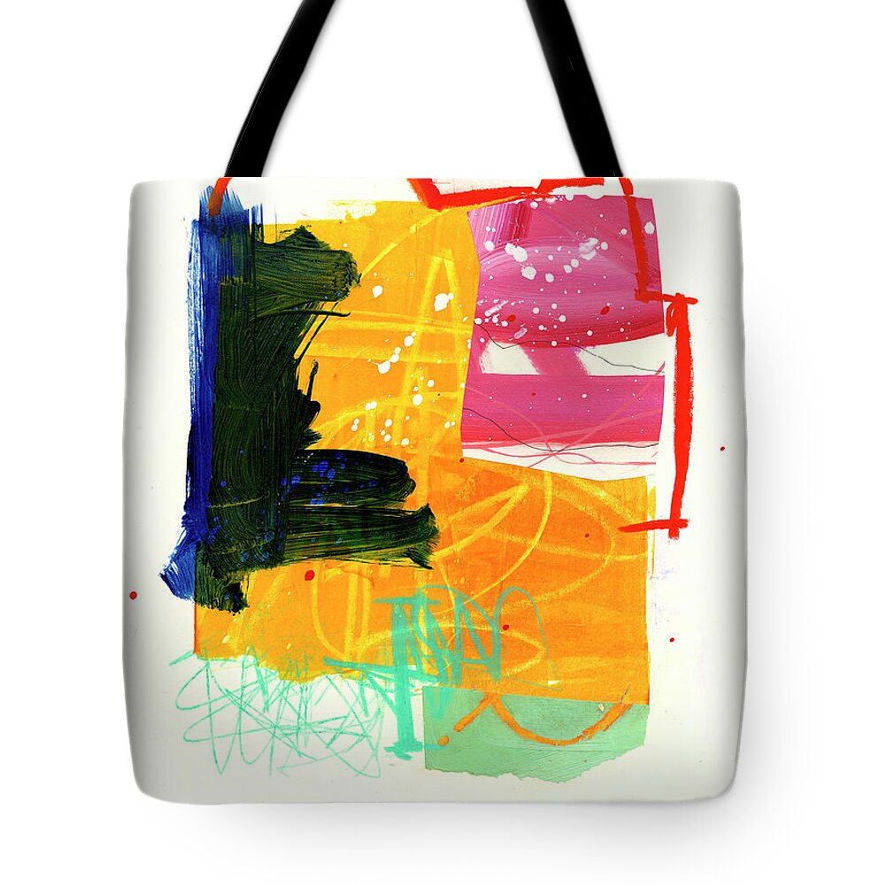 Abstract Art Tote Bag featuring the painting Tangle in Orange by Jane Davies