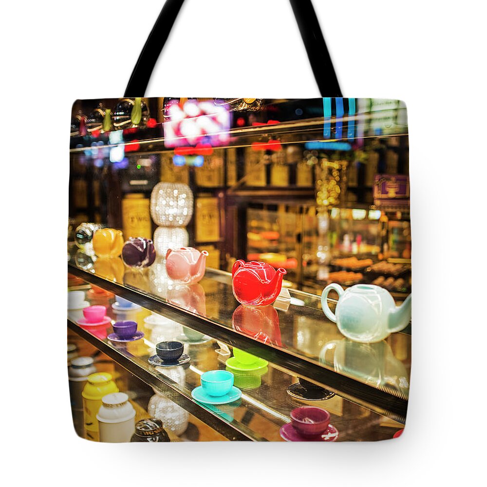London Tote Bag featuring the photograph Tea Time in London London Tea Shop United Kingdom UK England by Toby McGuire