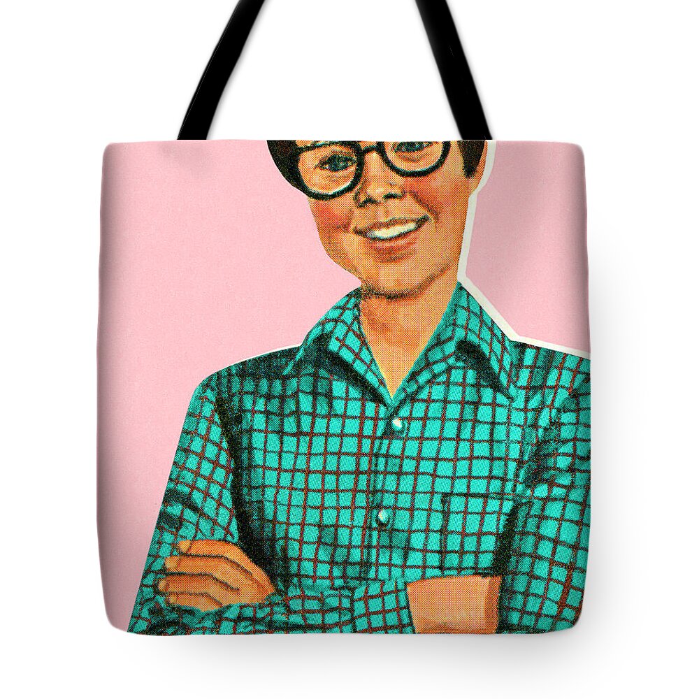 Accessories Tote Bag featuring the drawing Teenager by CSA Images