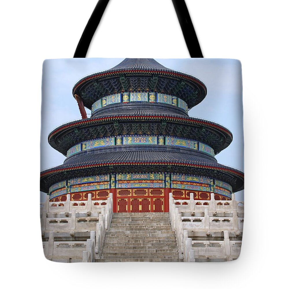 Chinese Culture Tote Bag featuring the photograph Temple Of Heaven With Stages by Rolphus