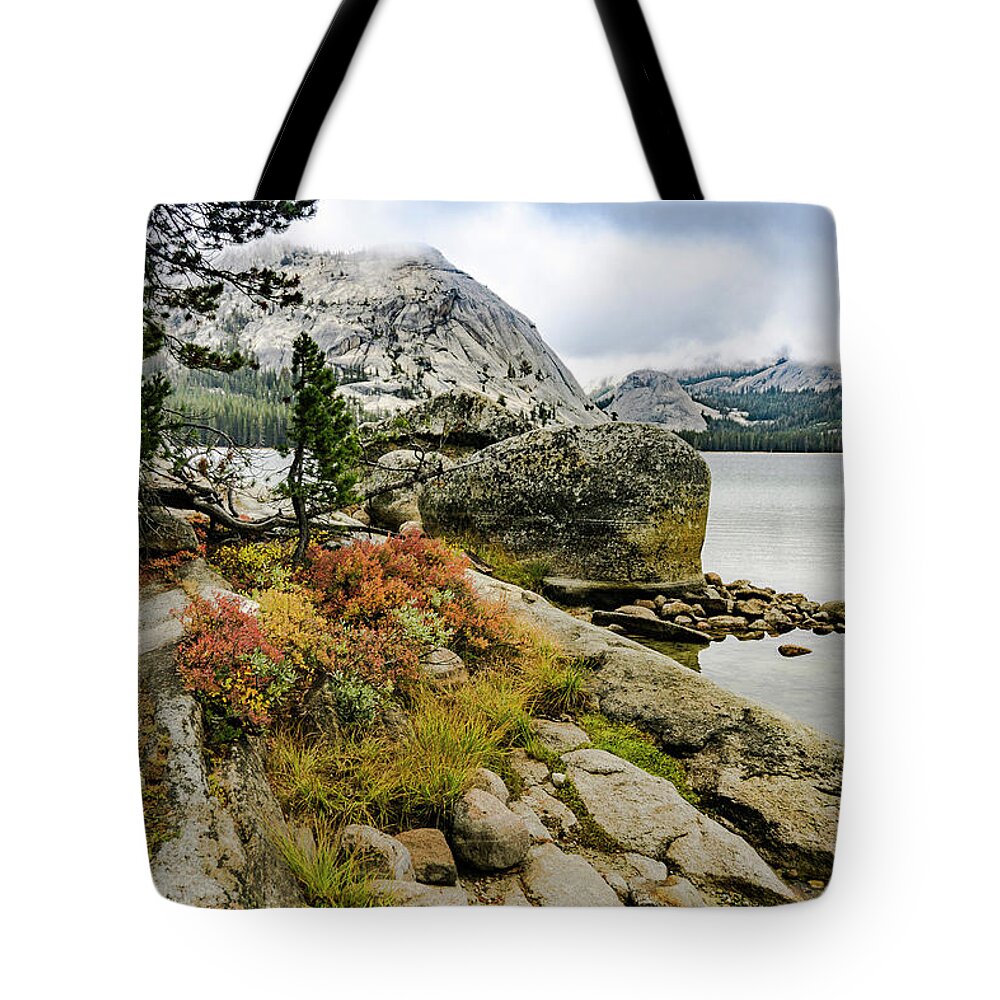 Skyline Tote Bag featuring the photograph Tenaya view by Silvia Marcoschamer