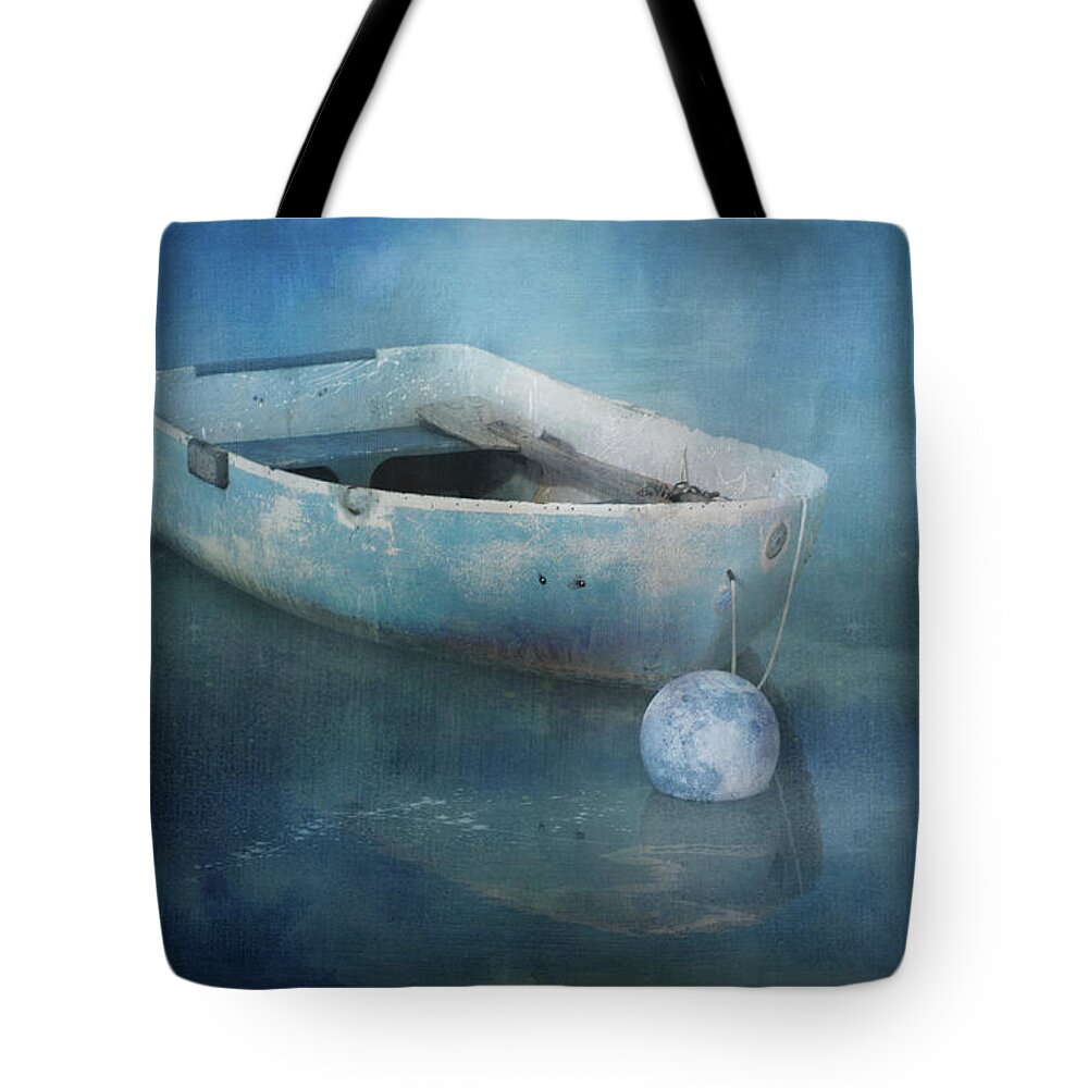 Boat Tote Bag featuring the photograph Tethered by Marilyn Wilson