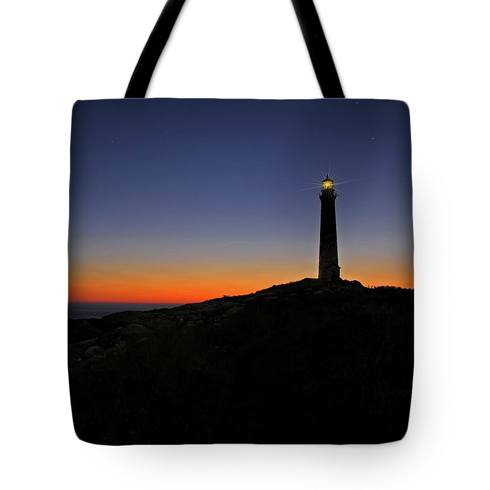 Thacher Island Tote Bag featuring the photograph Thacher Island Sunrise by Liz Mackney