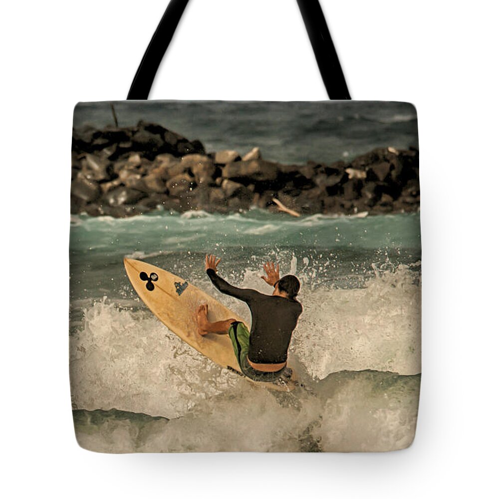 Beach Tote Bag featuring the photograph That's A Ten by Eye Olating Images