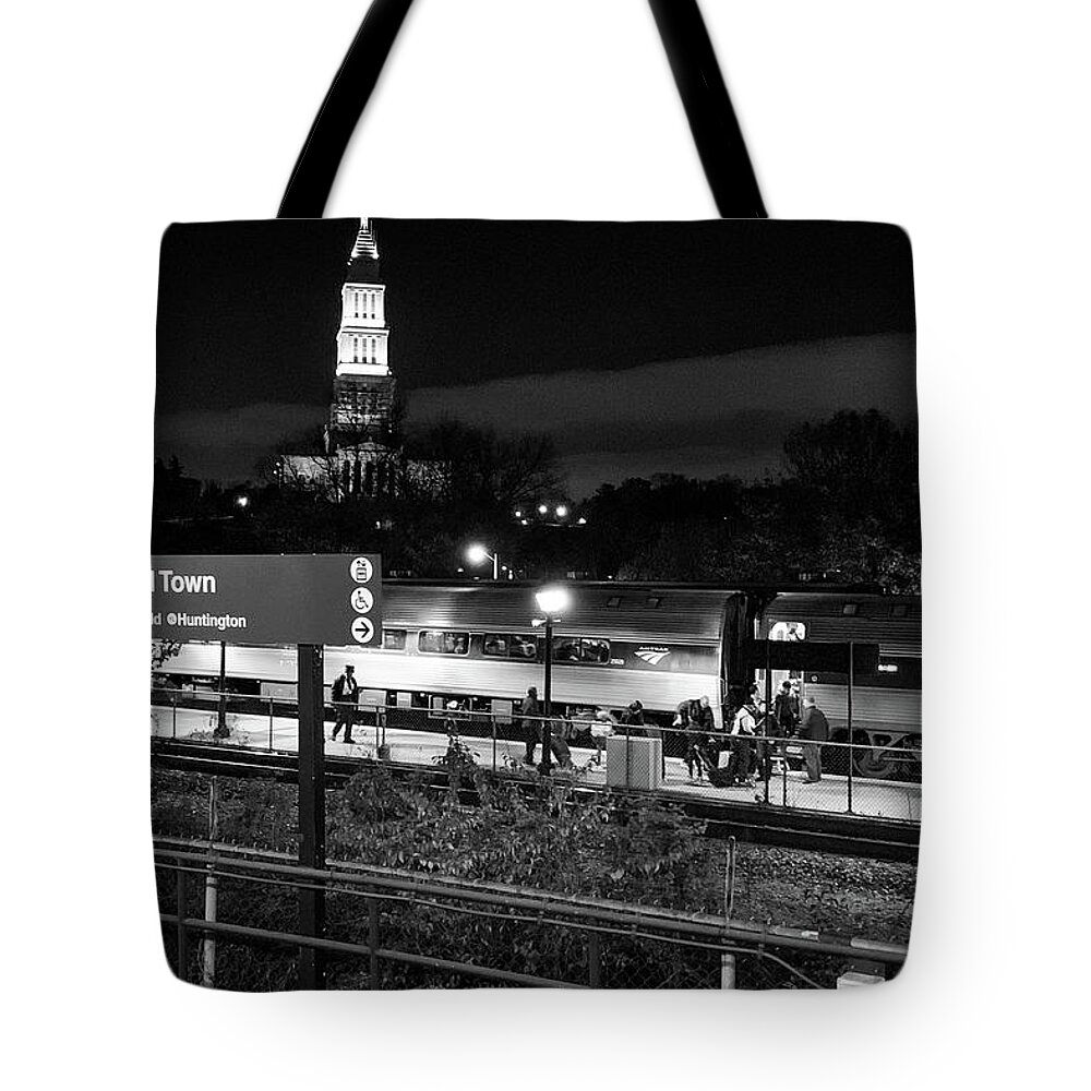 Trains Tote Bag featuring the photograph The ALX by Lora J Wilson
