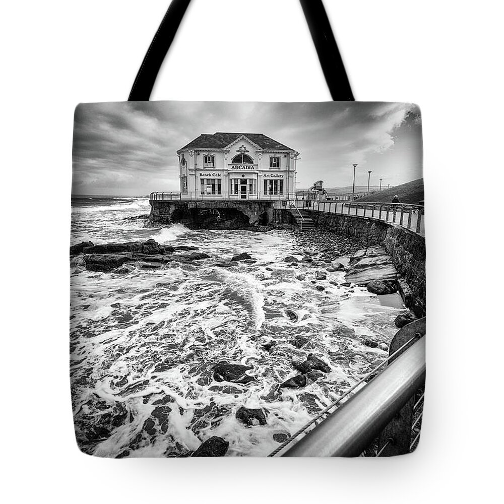Arcadia Tote Bag featuring the photograph The Arcadia, Portrush by Nigel R Bell