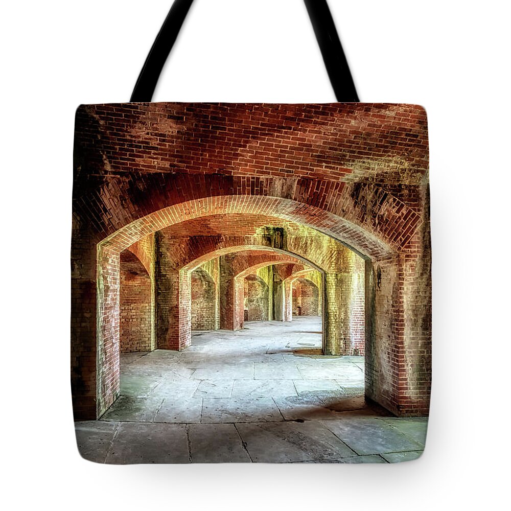Fort Massachusetts Mississippi Tote Bag featuring the photograph The Arches of Fort Massachusetts by Susan Rissi Tregoning