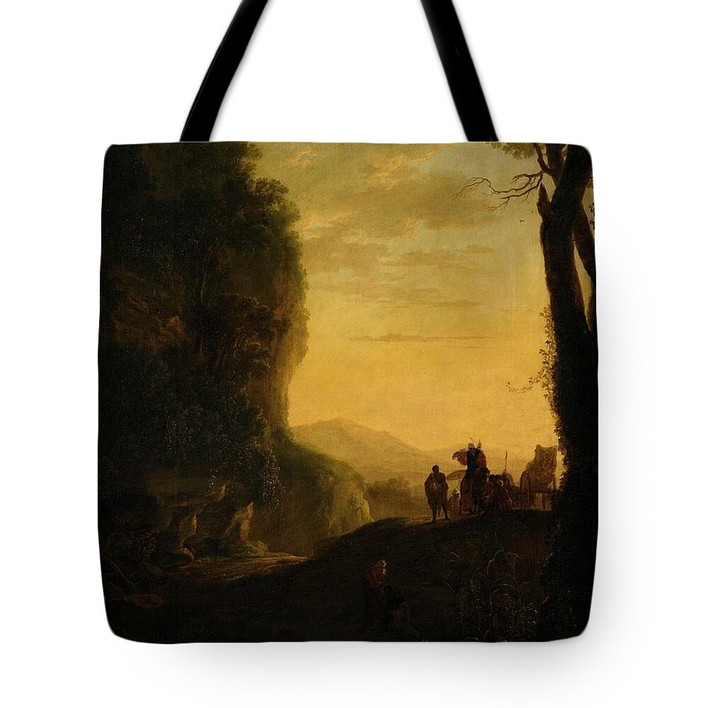 Jan Dirksz Both Tote Bag featuring the painting 'The Baptism of Queen Candace's Eunuch', 1639-1641, Dutch School, Oil on canvas, 212 c... by Jan Dirksz Both -c 1610-1652-