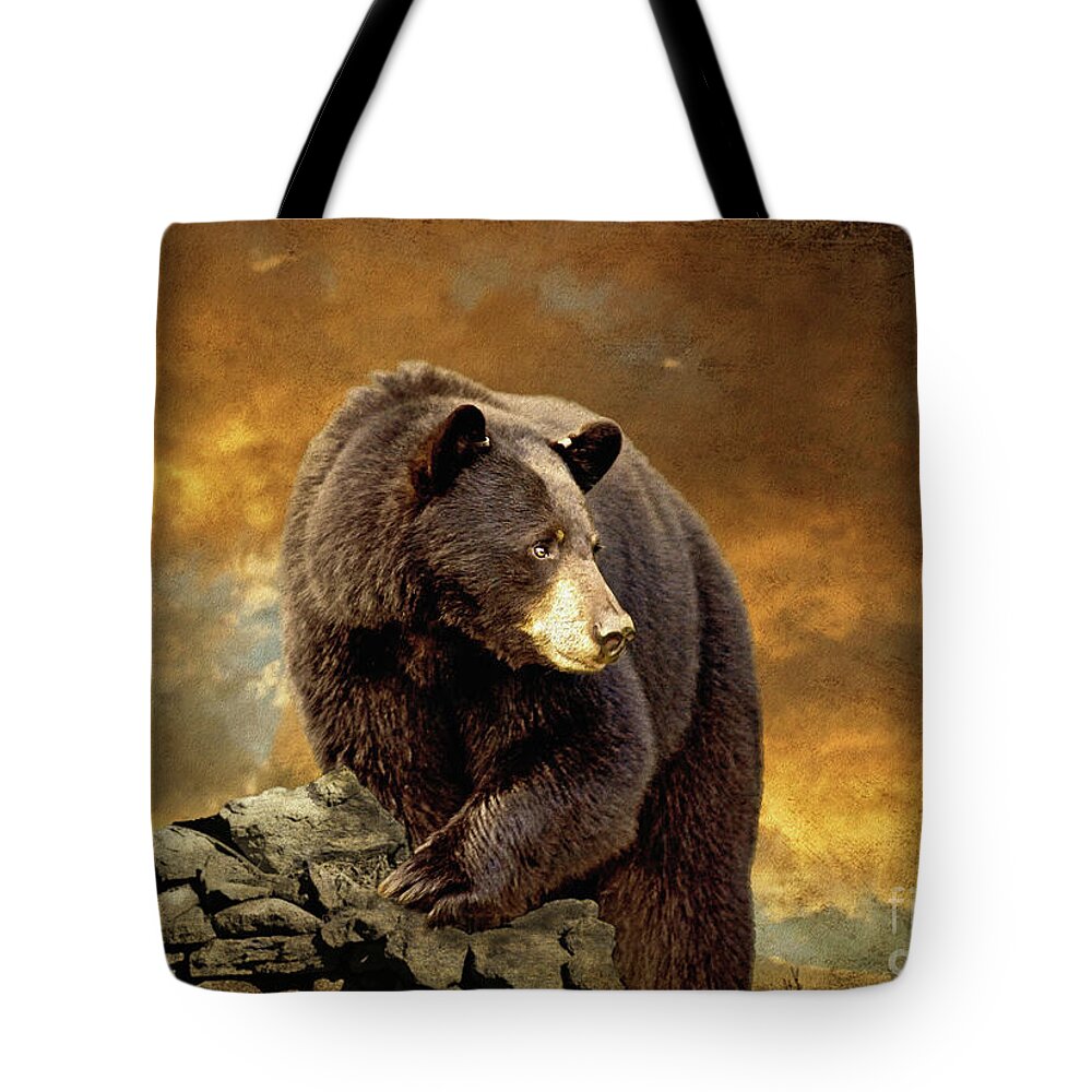 Bear Tote Bag featuring the photograph The Bear Went Over The Mountain by Lois Bryan