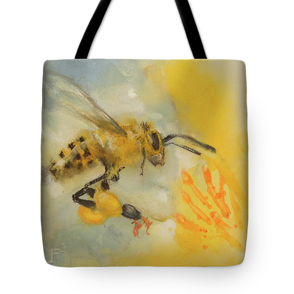 Bee Tote Bag featuring the painting The Bees Knees by Jani Freimann