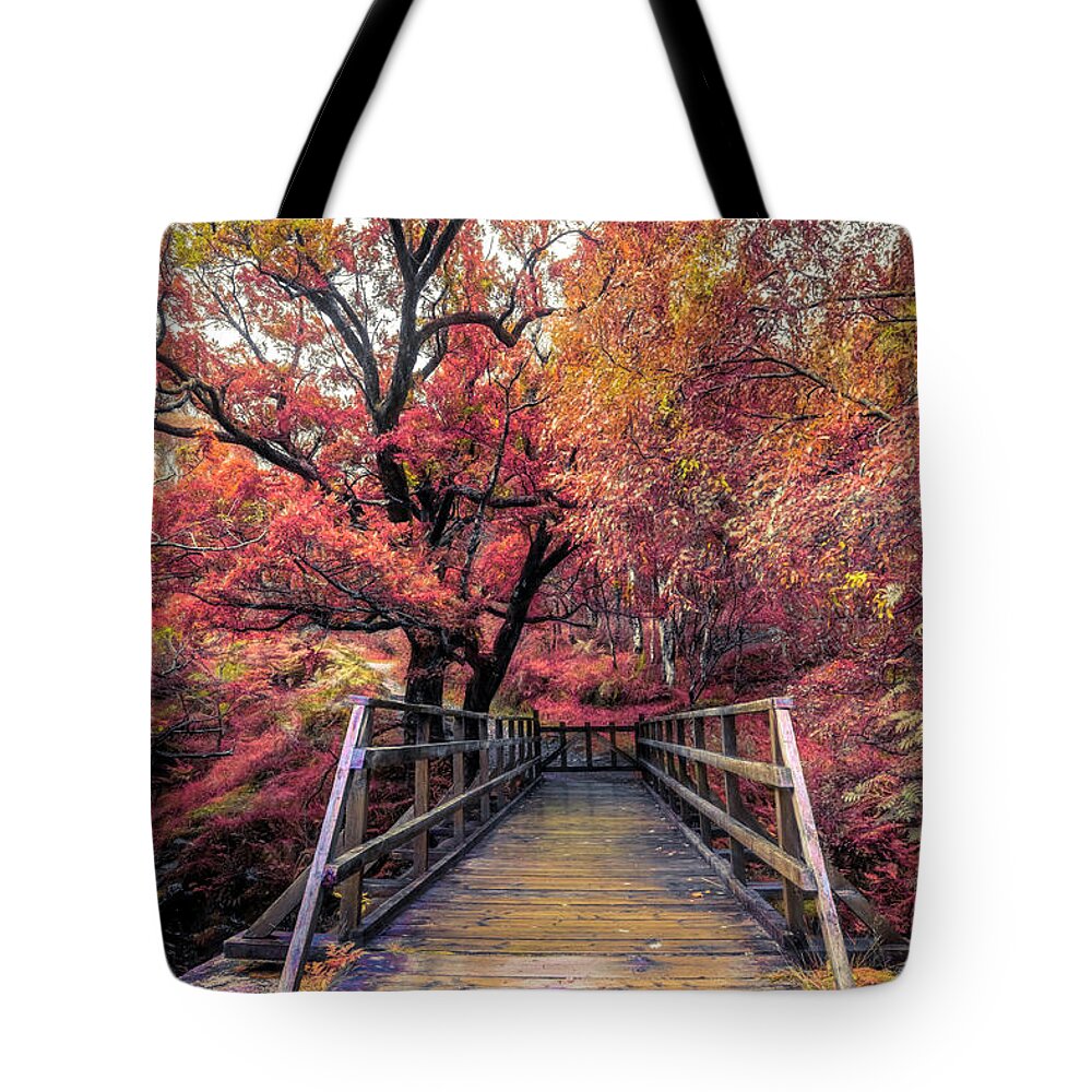 Fall Tote Bag featuring the photograph The Bridge to Ben Nevis in Autumn by Debra and Dave Vanderlaan