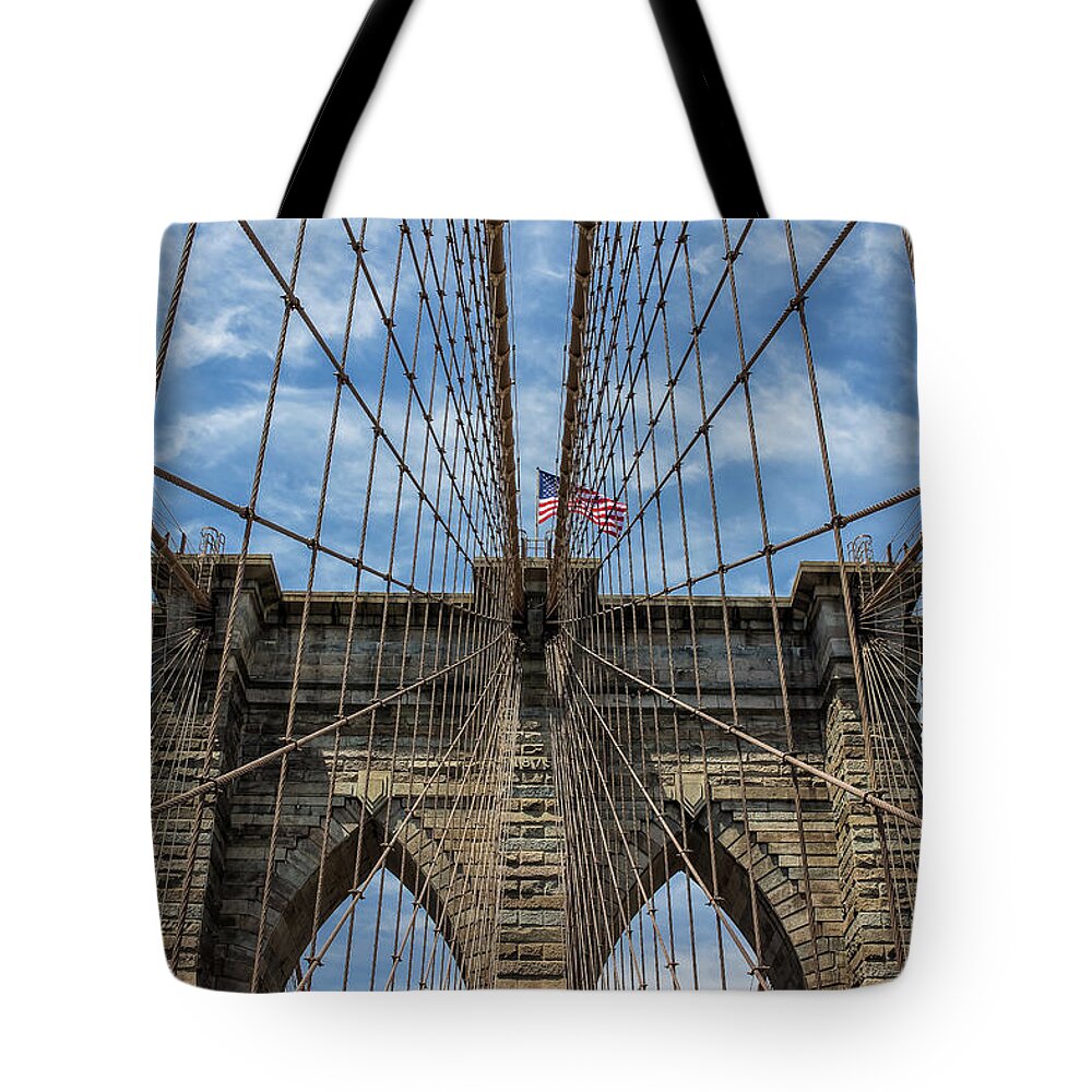 Brooklyn Bridge Tote Bag featuring the photograph The Brooklyn Bridge by Robert Bellomy