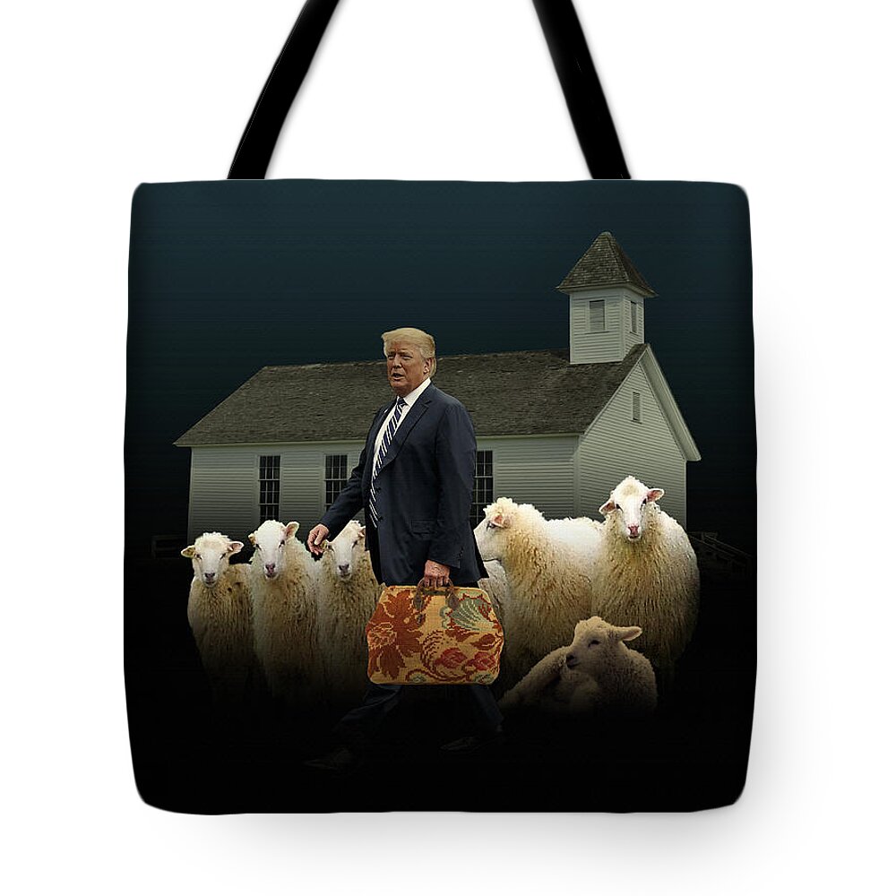 Billionaire Tote Bag featuring the digital art The Carpetbagger by M Spadecaller