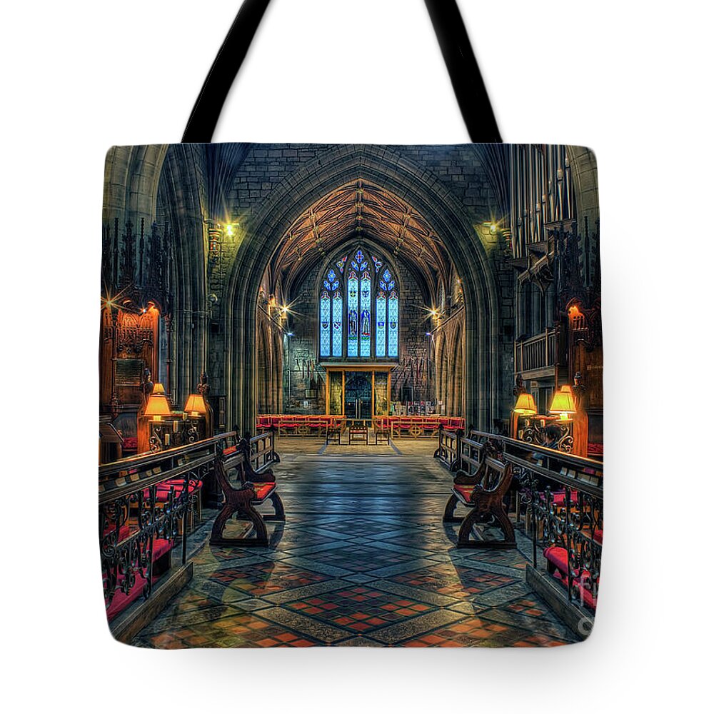 Wales Tote Bag featuring the photograph The Cathedral Church of Saints Asaph and Cyndeym by Ian Mitchell
