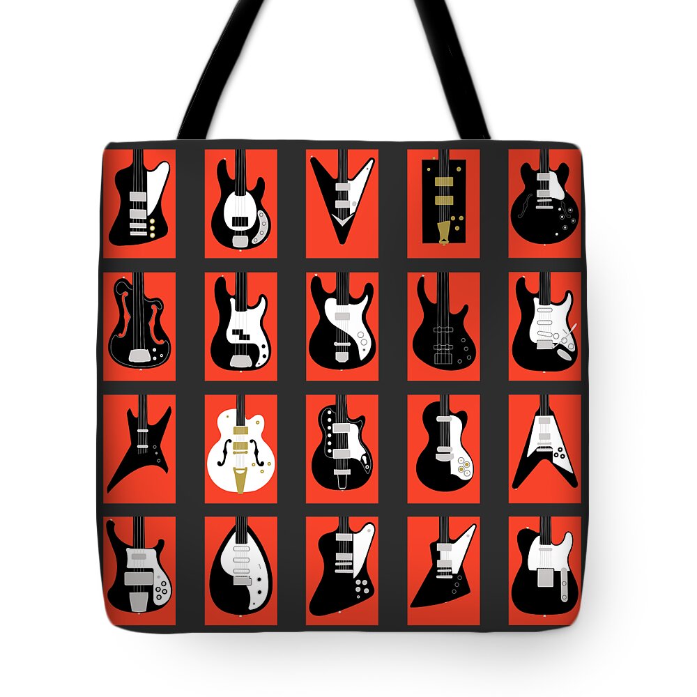 Fender Tote Bag featuring the photograph The Classic Electric Guitar Gallery by Mark Rogan
