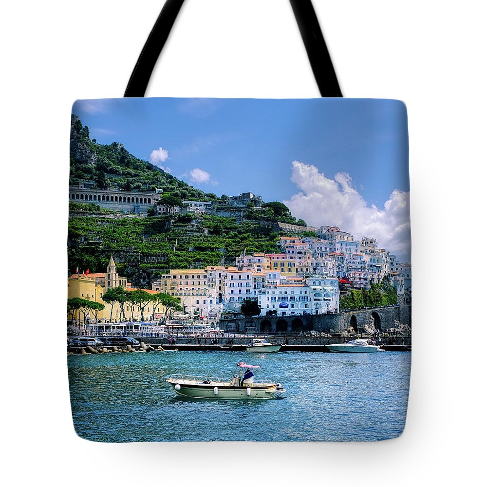Photos Of Amalfi Coast Tote Bag featuring the photograph The Colorful Amalfi Coast by Robert Bellomy