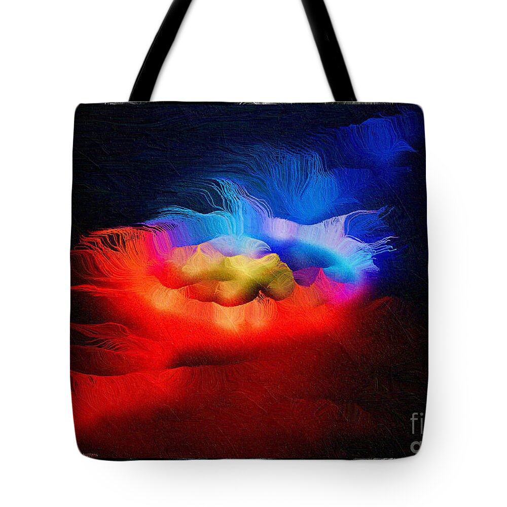 Abstract Tote Bag featuring the mixed media The Continuum of Us - Breaking the Gridlock of Hate Number 2 by Aberjhani