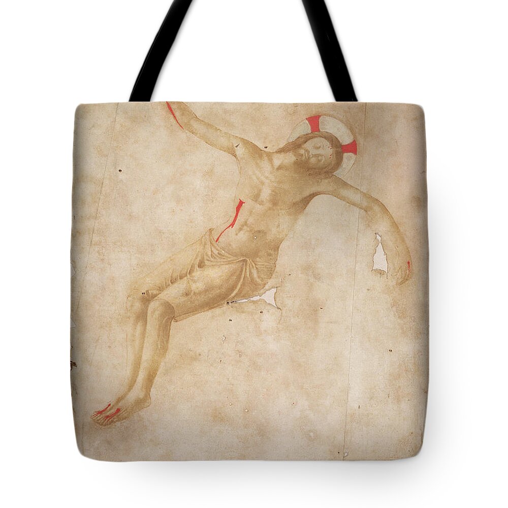 Art Tote Bag featuring the drawing The Dead Christ, C.1432 by Fra Angelico