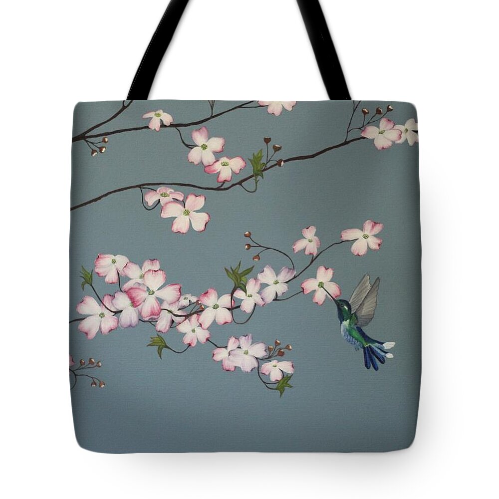 Dogwood Tree Tote Bag featuring the painting The Dogwood Tree by Berlynn