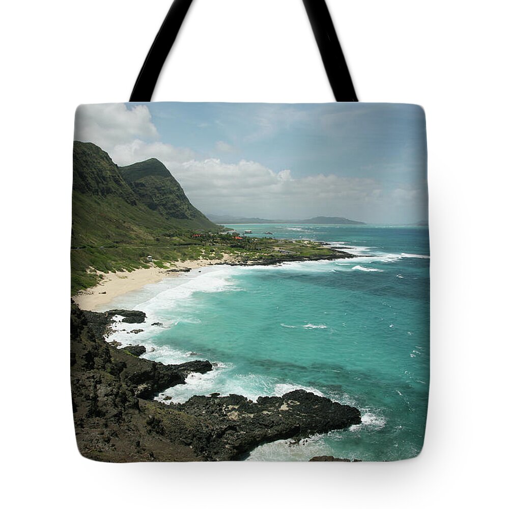 Tropical Rainforest Tote Bag featuring the photograph The Eastern Coast Of Oahu by Nesnejkram