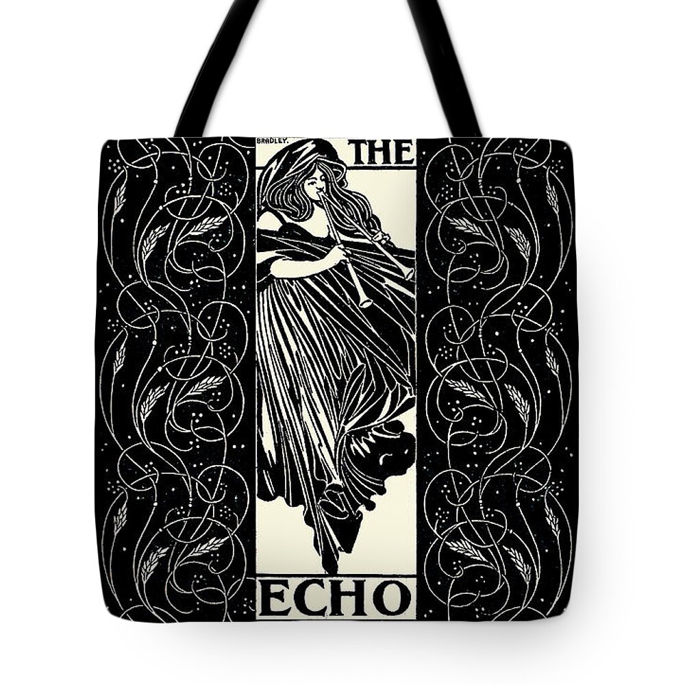 Poster Tote Bag featuring the painting The echo, Chicago, April 15, 1896 by Bradley, Will