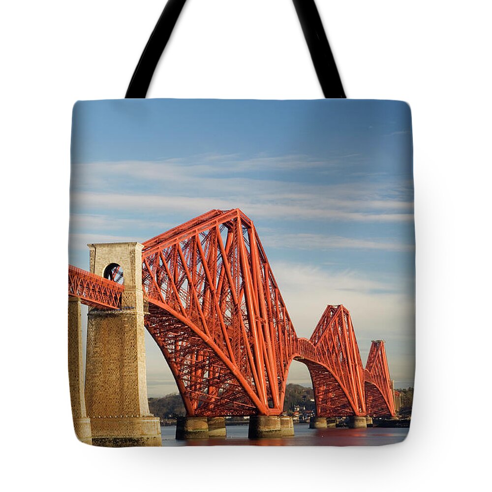 Cantilever Bridge Tote Bag featuring the photograph The Forth Rail Bridge by Northlightimages