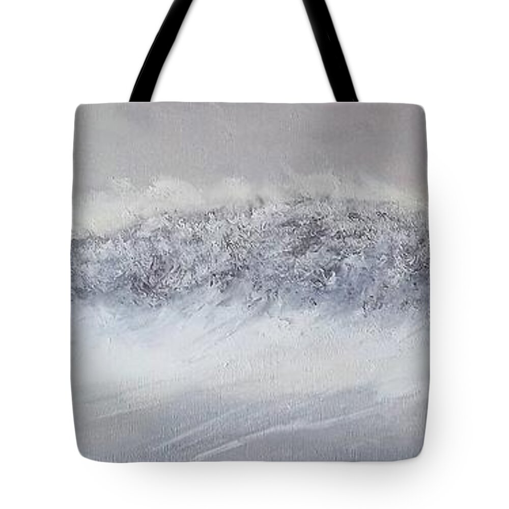 Winter Tote Bag featuring the painting The Front of Cold by Stephen King