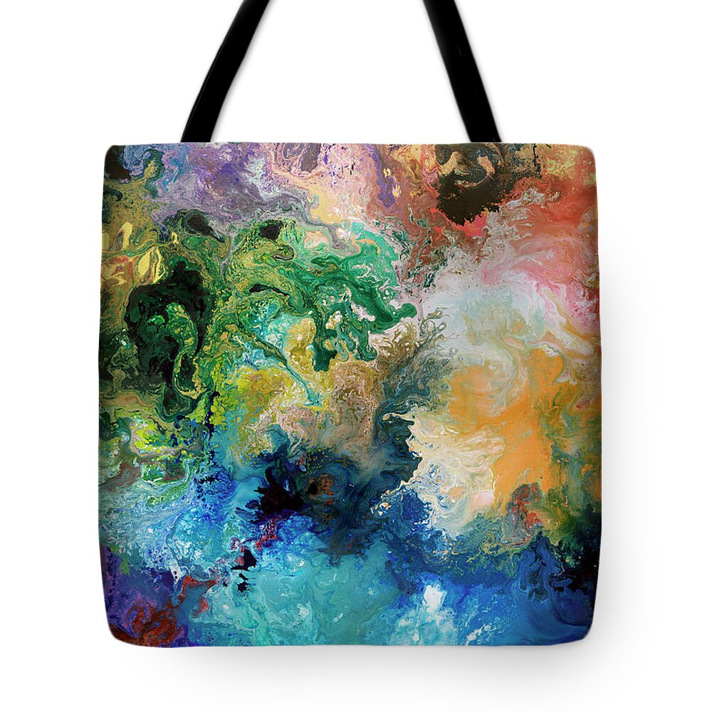 Biology Tote Bag featuring the painting The Great Diversity by Sally Trace