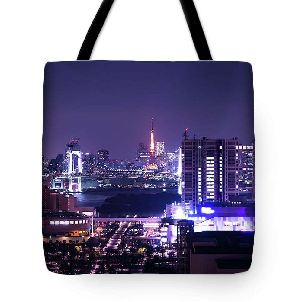 Tokyo Tower Tote Bag featuring the photograph The Heart Of Tokyo by Rohan Gillett - Around Tokyo