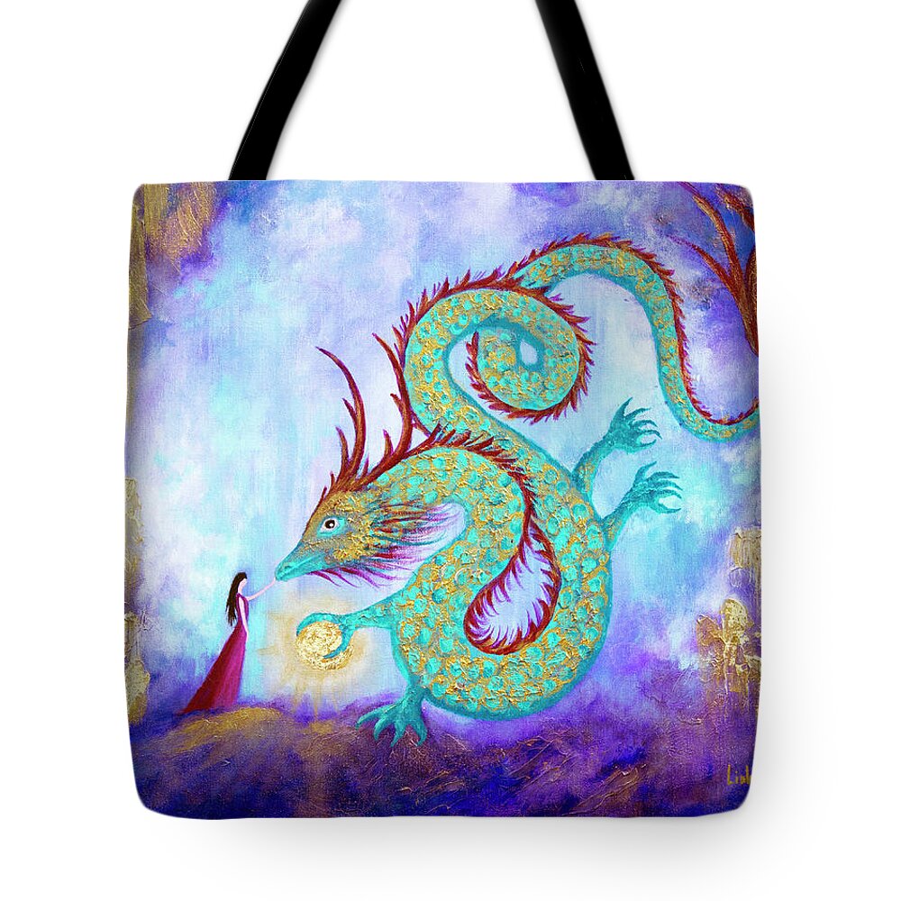 Acrylic Tote Bag featuring the painting The Introduction by Linh Nguyen-Ng