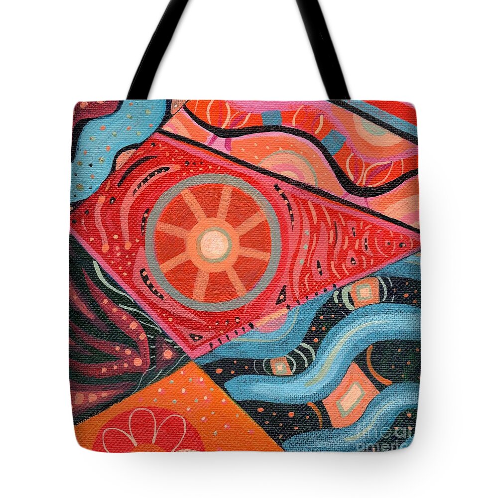 The Joy Of Design Liii By Helena Tiainen Tote Bag featuring the digital art The Joy of Design L I I I Part 2 by Helena Tiainen