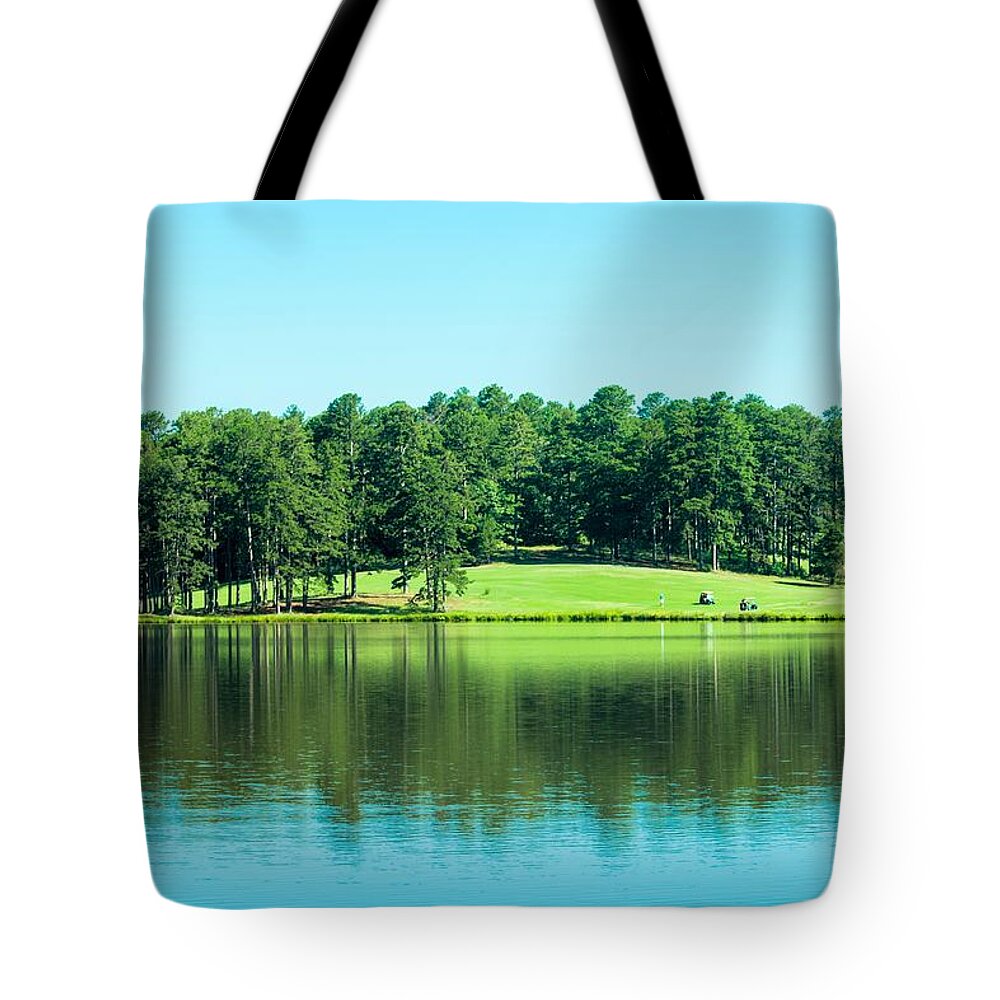 The Links At Lake Toccoa Tote Bag featuring the photograph The Links at Lake Toccoa by Mary Ann Artz