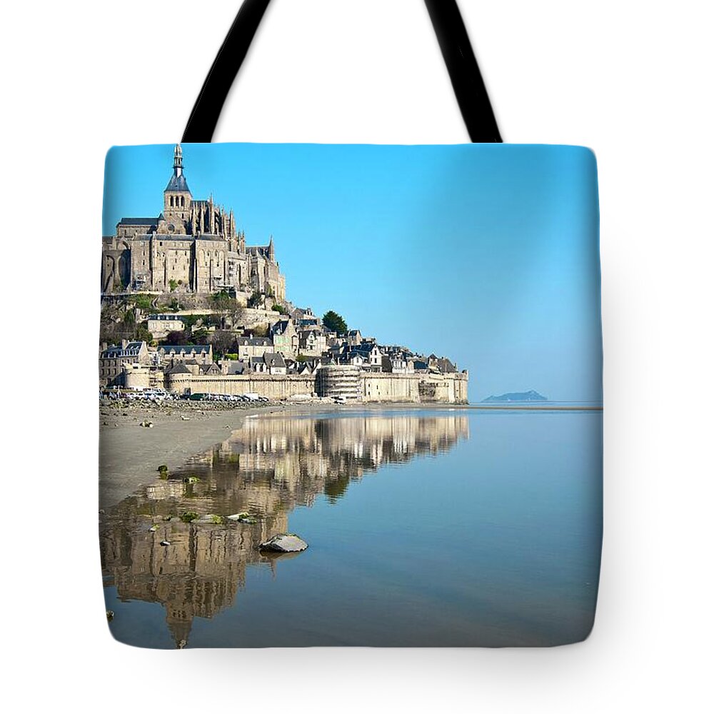 Tranquility Tote Bag featuring the photograph The Magical Mont Saint-michel by Paul Biris