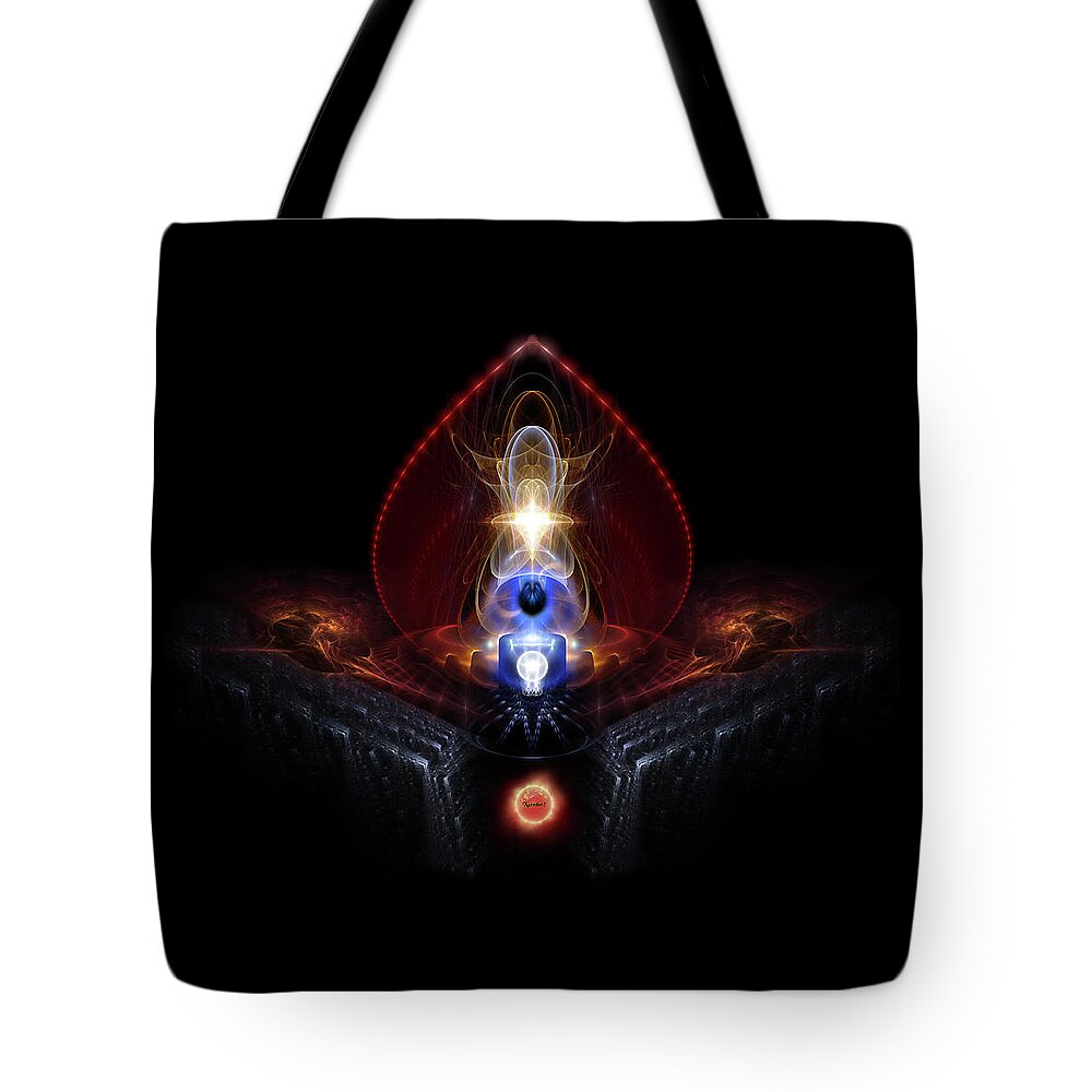 Illustration Tote Bag featuring the digital art The Majesty Of Ooleion Fractal Art by Rolando Burbon