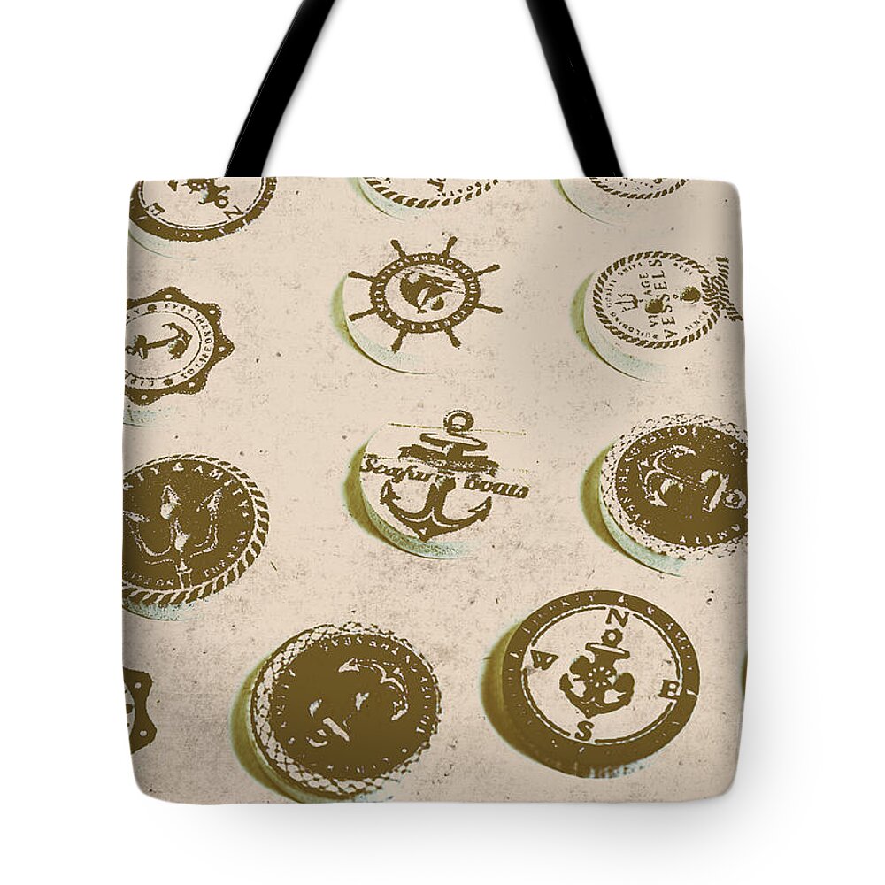 Vintage Tote Bag featuring the photograph The old button docks by Jorgo Photography