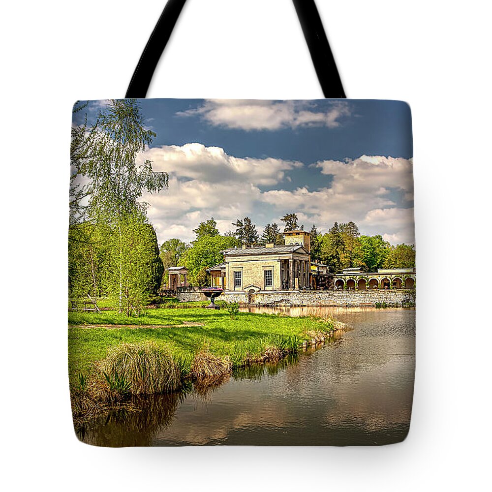 Endre Tote Bag featuring the photograph The Park House by Endre Balogh