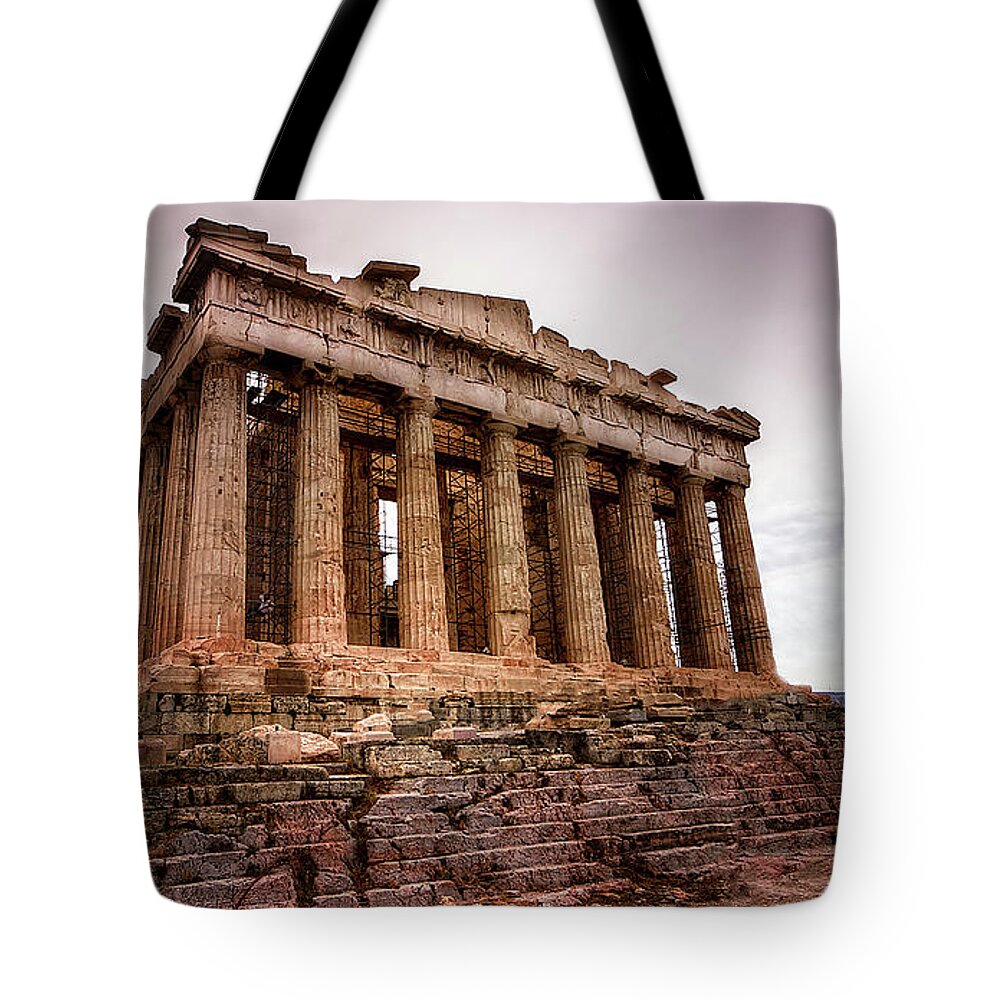 Tranquility Tote Bag featuring the photograph The Parthenon, Athens by Christopher Chan