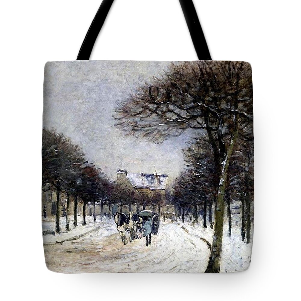 The Road from Saint-Germain to Marly Tote Bag by Alfred Sisley - Pixels