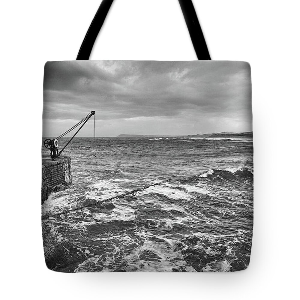 Salmon Tote Bag featuring the photograph The Salmon Fisheries, Portrush by Nigel R Bell