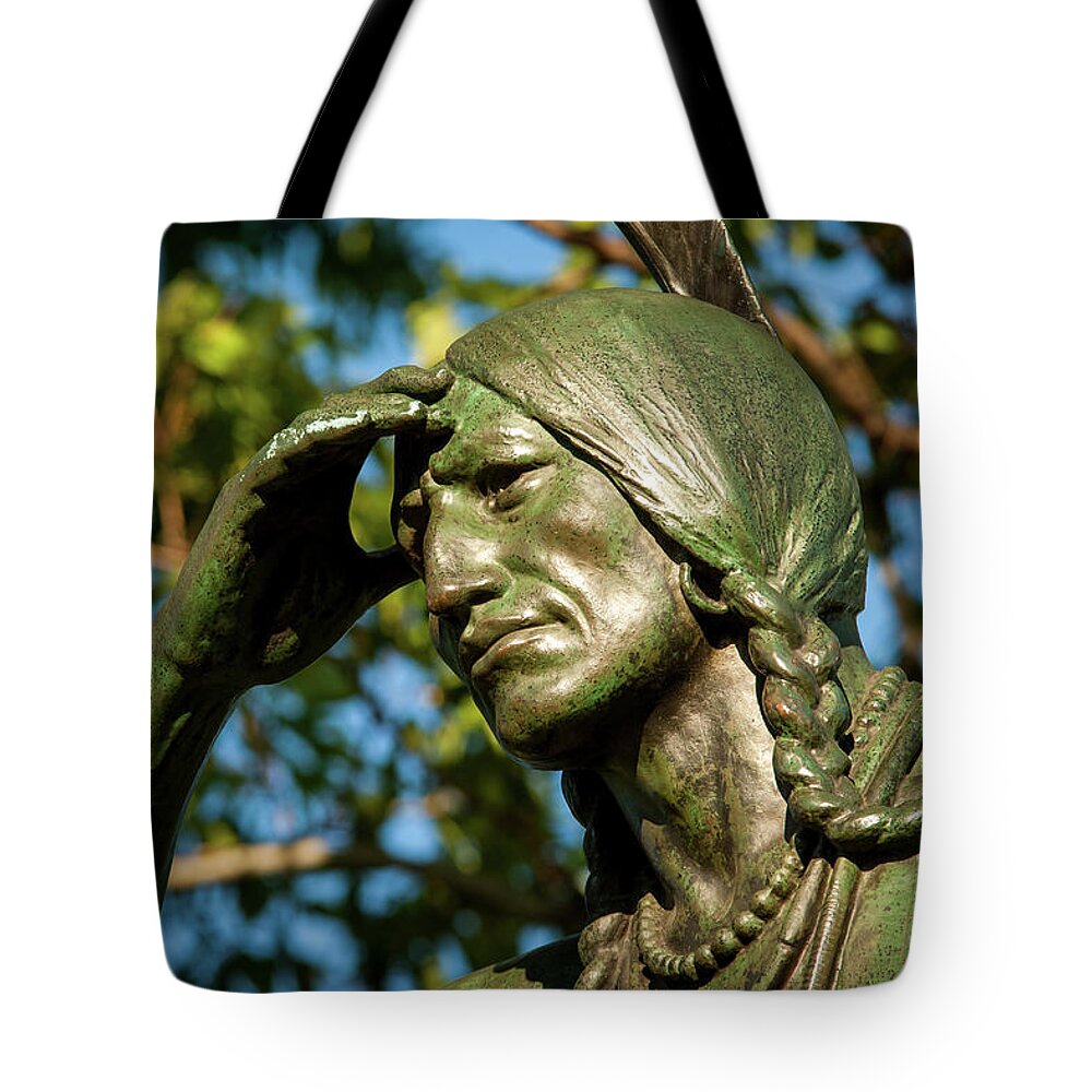 Kansas City Mo Missouri Tote Bag featuring the photograph The Scout Detail by Jeff Phillippi