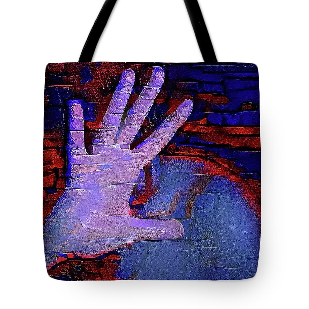 Expressionism Tote Bag featuring the digital art The Shining by Alex Mir