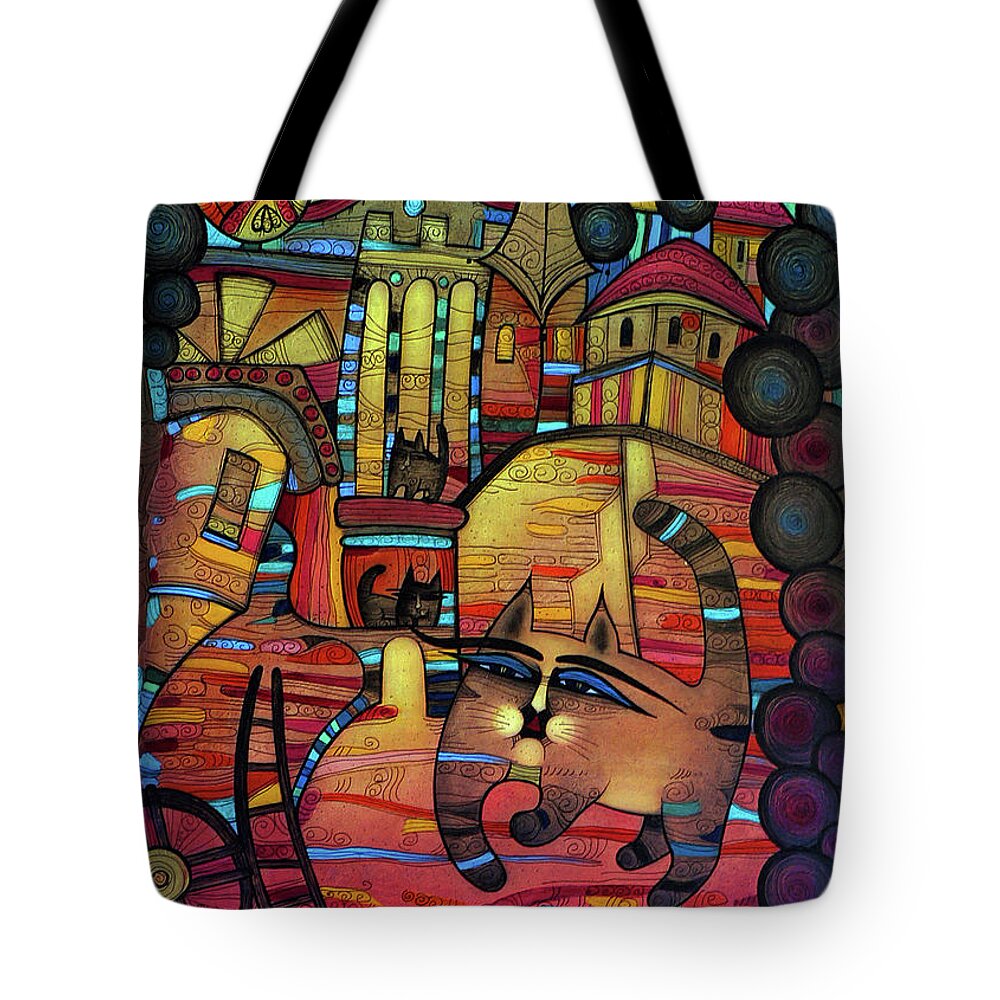 Albena Tote Bag featuring the painting The Villages Of My Childhood by Albena Vatcheva